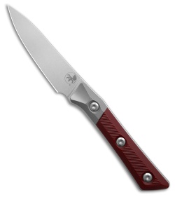 3.5" Pairing Knife Stonewash Standard Titanium Bolster Merlot G-10