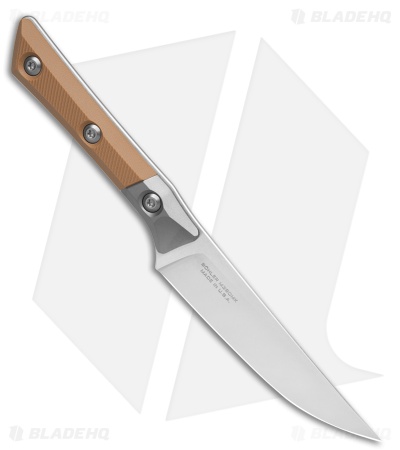 4.5 Steak Knife Set Stonewash Standard Titanium Bolster Coyote Tan G-10