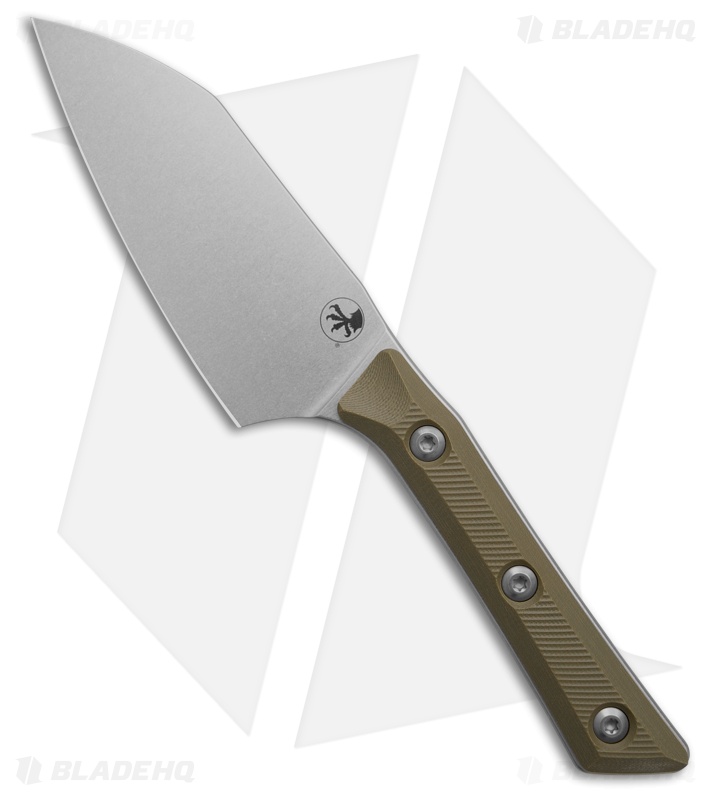 Microtech Santoku Fixed Blade Knife OD Green G-10 (4.2" Stonewash)