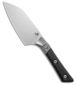 Microtech Santoku Fixed Blade Knife Black G-10/Ti Bolster (4.2" Stonewash)