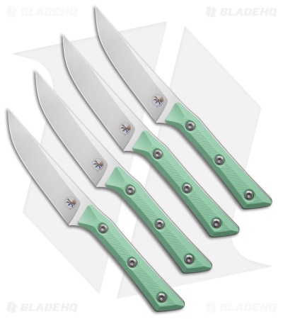 4.5" Steak Knife Set Stonewash Standard Caribbean Blue G-10