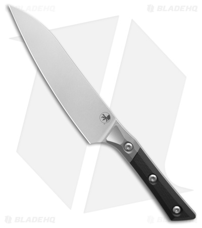 Microtech Utility Fixed Blade Kitchen Knife Black G-10/Ti Bolster (6" Stonewash)