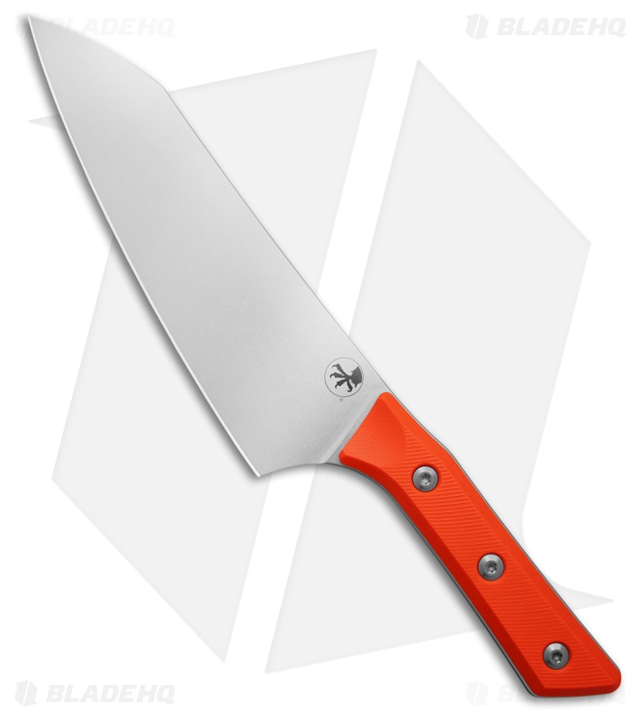 Microtech 8" Chef Fixed Blade Knife Ember G-10 (8" Stonewash) 3000-10EM
