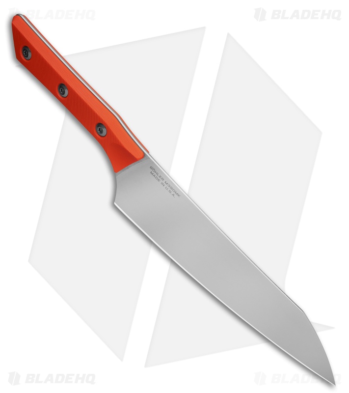 Microtech 8" Chef Fixed Blade Knife Ember G-10 (8" Stonewash) 3000-10EM