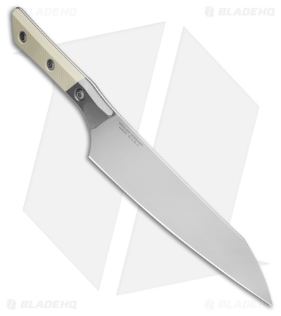 Microtech Fixed Blade Chef's Knife Ivory G-10 + Ti Bolsters (8" SW M390MK)