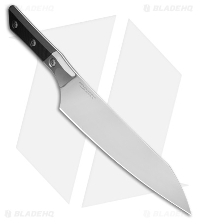 Microtech 8" Chef Fixed Blade Kitchen Knife Black G-10/Ti Bolster (8" SW)