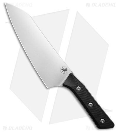 8" Chef Knife Stonewash Stand Black G-10