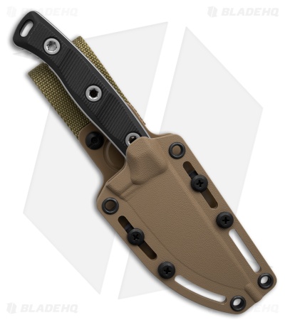 Microtech Akris Fixed Blade Knife Black G-10 (3.7" Stonewash M390MK)