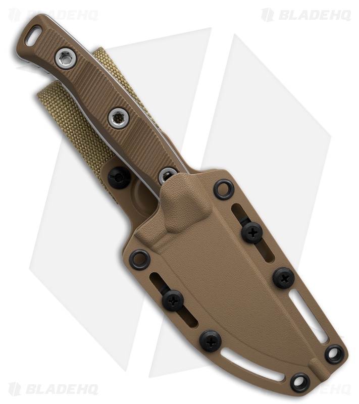 Microtech Akris Fixed Blade Knife Dark Earth G-10 (3.7" Stonewash M390MK)