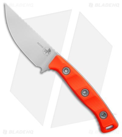 Microtech Akris Fixed Blade Knife Ember G-10 (3.7" Stonewash M390MK)