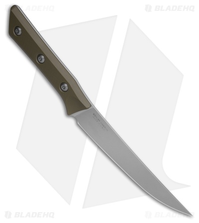 Microtech Boning Fixed Blade Kitchen Knife OD Green G-10 (6.125" SW) 3100-10OD