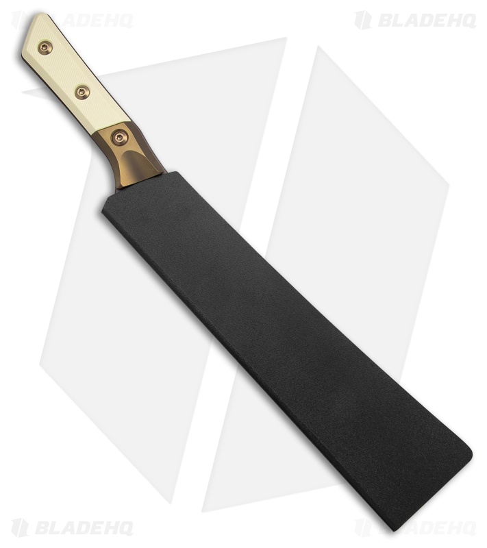 Microtech Butcher Knife Bead Blasted Bolster Ivory G-10 (10.25" DLC)