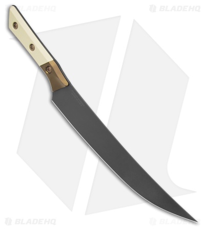 Microtech Butcher Knife Bead Blasted Bolster Ivory G-10 (10.25" DLC)