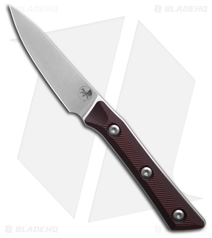 Microtech Paring Fixed Blade Knife Black Cherry G10 (3.75"" SW)