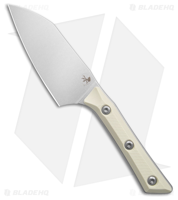 Microtech Santoku Fixed Blade Knife Ivory G10 (4.2" Stonewash)