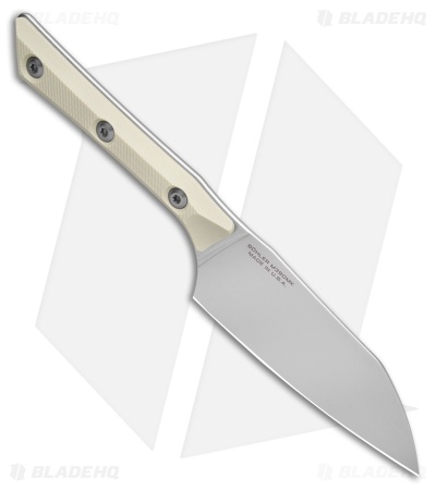 Microtech Santoku Fixed Blade Knife Ivory G10 (4.2" Stonewash)