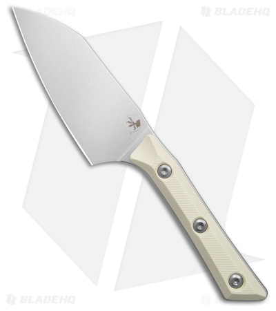 Microtech Santoku Fixed Blade Knife Ivory G10 (4.2" Stonewash)