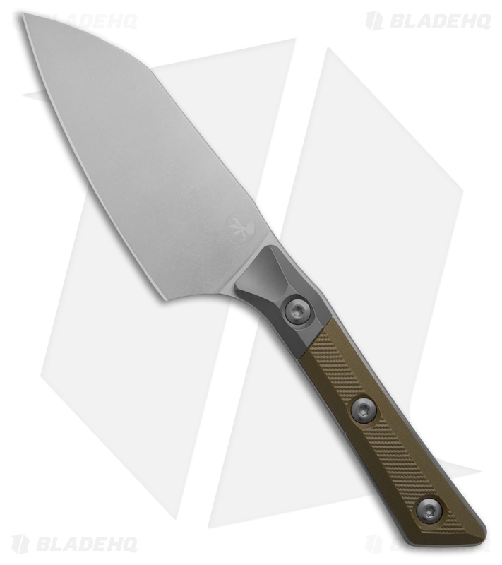 Microtech Santoku Fixed Blade Knife OD Green BB Bolster G10