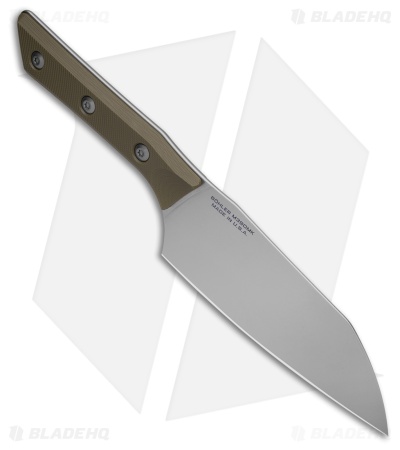 Microtech Santoku Fixed Blade Kitchen Knife OD Green G-10 (6" SW)
