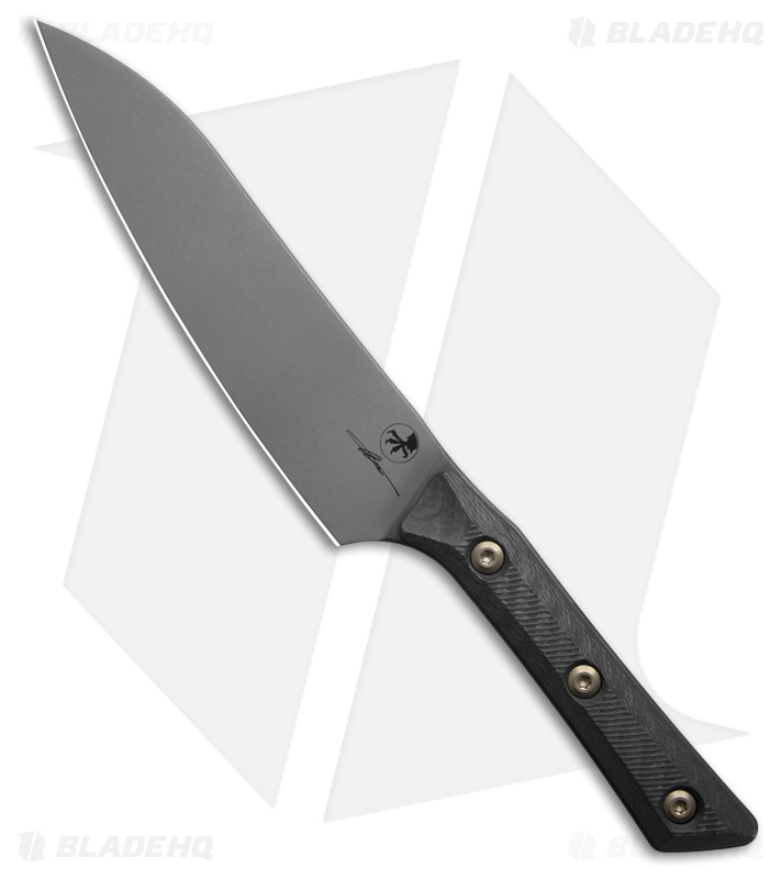 Microtech Utility Fixed Blade Knife Black Carbon Fiber (6" Dark Stonewash)