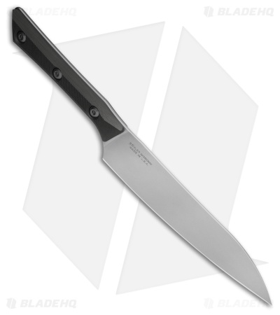 Microtech Utility Fixed Blade Knife Black G10 (6" Stonewash) 3400-10BK