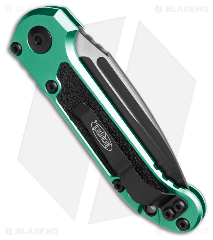 Microtech LUDT S/E Automatic Knife Turquoise Aluminum (3.5" Black Serr)