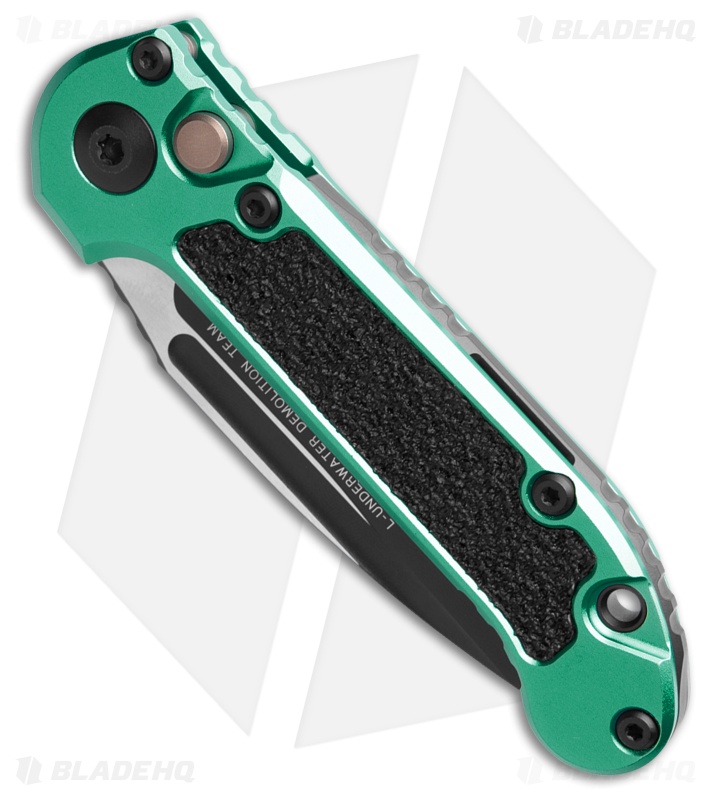 Microtech LUDT S/E Automatic Knife Turquoise Aluminum (3.5" Black Serr)