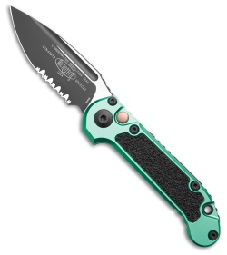 Microtech LUDT S/E Automatic Knife Turquoise Aluminum (3.5" Black Serr)