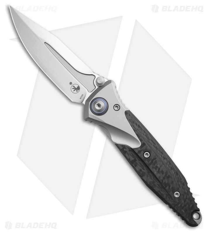 Microtech Socom Bravo Mini Spear Point Frame Lock Knife Ti/CF (3.4" Satin)*DISC*