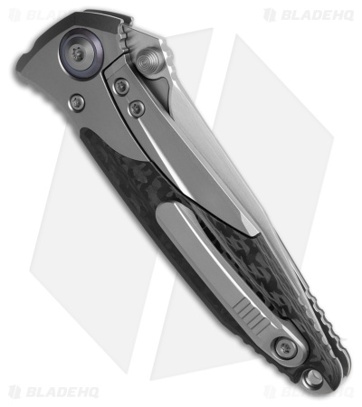Microtech Socom Bravo Mini Spear Point Frame Lock Knife Ti/CF (3.4" Satin)*DISC*