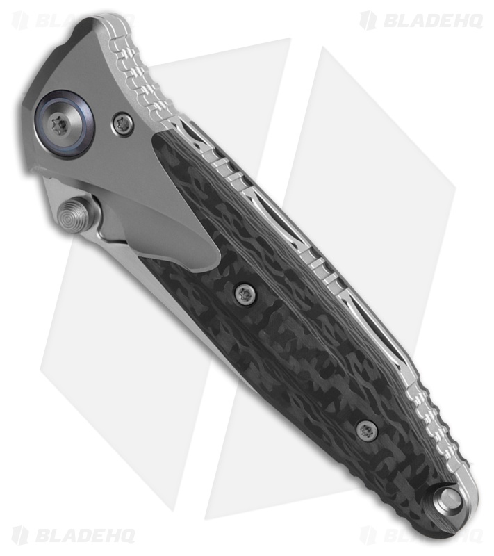 Microtech Socom Bravo Mini Spear Point Frame Lock Knife Ti/CF (3.4" Satin)*DISC*