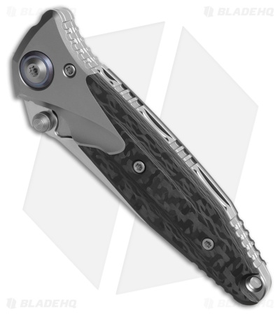 Microtech Socom Bravo Mini Spear Point Frame Lock Knife Ti/CF (3.4" Satin)*DISC*