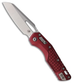 Microtech MSI Ram-Lok Knife Merlot Red Frag Aluminum (3.9" Stonewash)