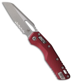 Microtech MSI Ram-Lok Knife Fluted Merlot Red Aluminum (3.9" Apocalyptic Serr)