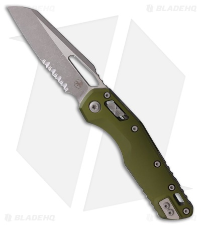 Microtech MSI Ram-Lok Knife Smooth OD Green Aluminum (3.9" Apocalyptic Serr)