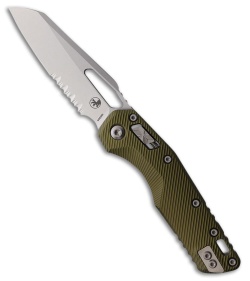 Microtech MSI Sheepsfoot Ram-Lok Knife OD Green Fluted Al (3.9" SW Serr)