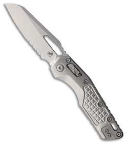 Microtech MSI Ram-Lok Knife SW Frag Titanium/Blue Accent (3.9" SW Serr)