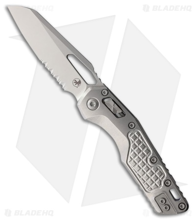 Microtech MSI Ram-Lok Knife SW Frag Titanium/Blue Accent (3.9" SW Serr)
