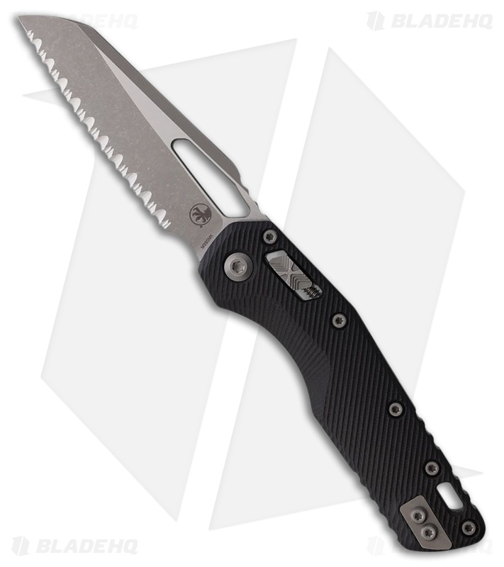 Microtech MSI Ram-Lok Knife Black Fluted G-10 (3.9" Apocalyptic Full Serr)