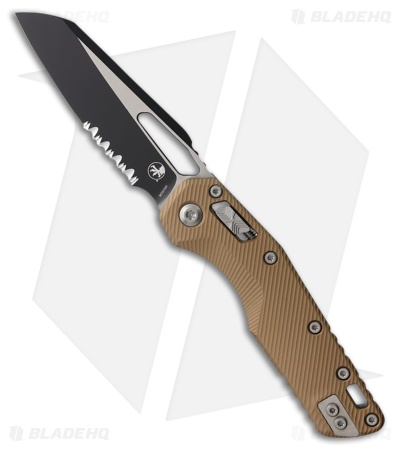 Microtech MSI Ram-Lok Knife Fluted Brown Aluminum (3.9" Two-Tone Serr)
