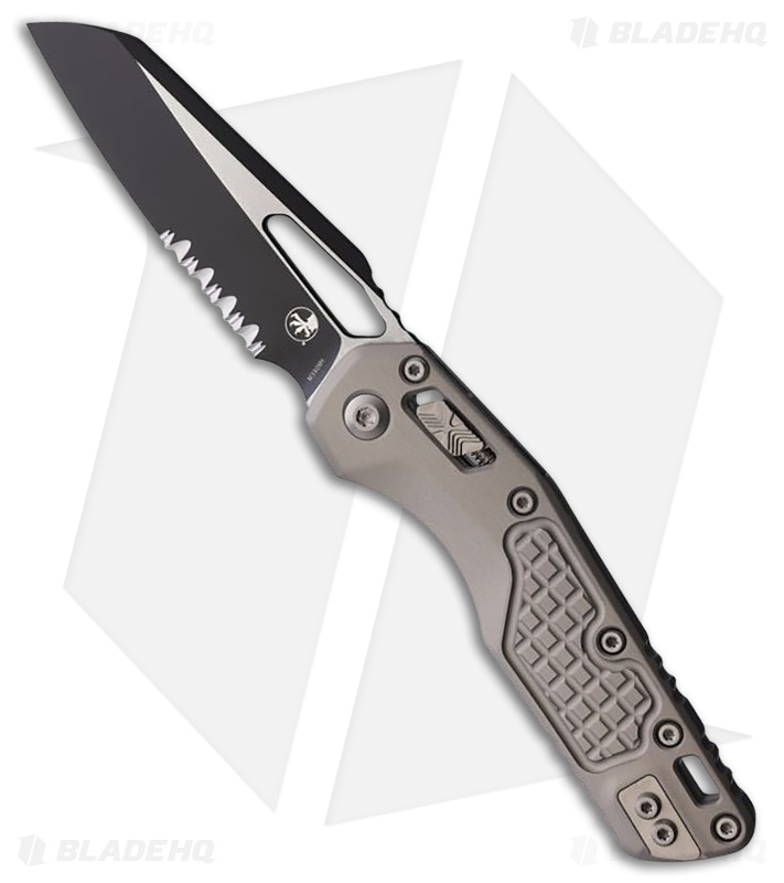 Microtech MSI Ram-Lok Knife Natural Clear Frag Aluminum (3.9" Two-Tone Serr)