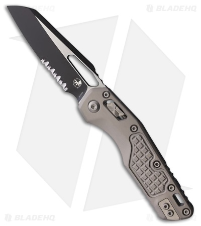 Microtech MSI Ram-Lok Knife Natural Clear Frag Aluminum (3.9" Two-Tone Serr)