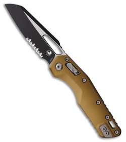 Microtech MSI Ram-Lok Knife Tan Aluminum (3.9" Two-Tone Serr)