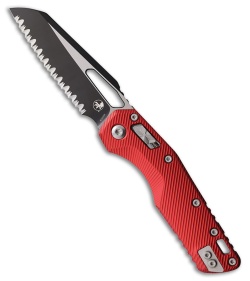 Microtech MSI Ram-Lok Knife Fluted Red Aluminum (3.8" Two-Tone Full Serr)