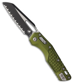 Microtech MSI Ram-Lok Knife OD Green Frag Aluminum (3.9" Two-Tone Full Serr)