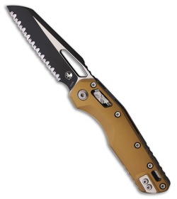 Microtech MSI Ram-Lok Knife Tan Aluminum (3.9" Two-Tone Full Serr)