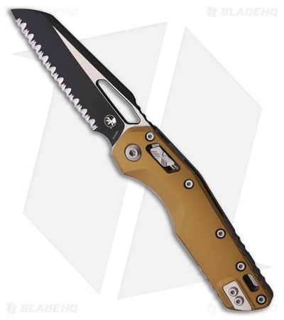 Microtech MSI Ram-Lok Knife Tan Aluminum (3.9" Two-Tone Full Serr)