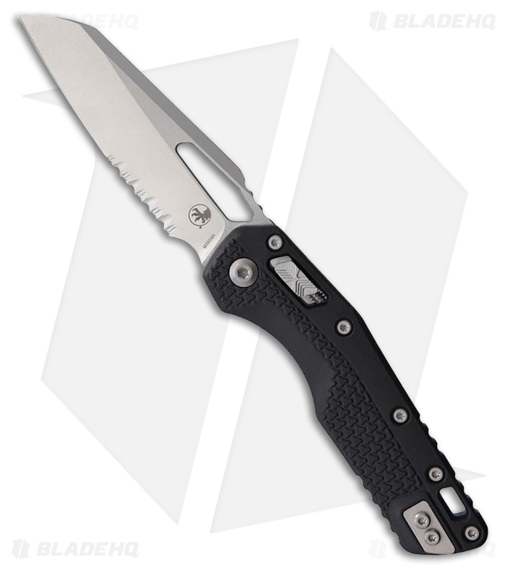 Microtech MSI Ram-Lok Knife Black Tri-Grip Polymer/Blue Backstrap (3.9" SW Serr)