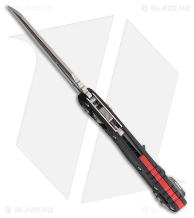 Microtech MSI Ram-Lok Knife Black Tri-Grip Polymer/Red Backstrap (3.9" SW Serr)