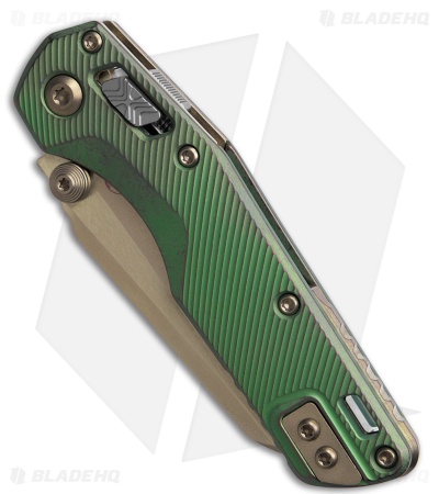Marfione Select MSI Mini Ram-Lok Knife Antique Green Al (3.25" Bronze SW)